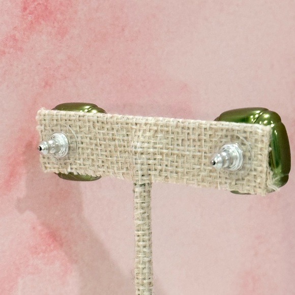 Swarovski Green Dulcis Pink Crystal Stud Earrings - Picture 4 of 6